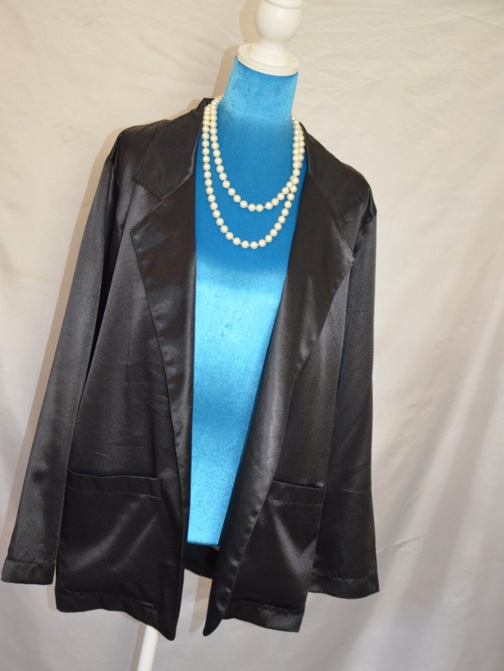 PRICE DROP!!! Black Satin Look Ladies Tuxedo Style Jacket